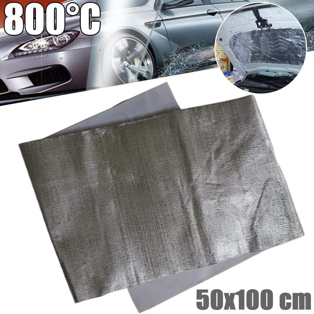 100*50cm Car Motorcycle Exhaust Wrap Pipe Refit Thermal Insulation Band Exhaust Heat Wrap Wear-Resistant Heat Shield Tape