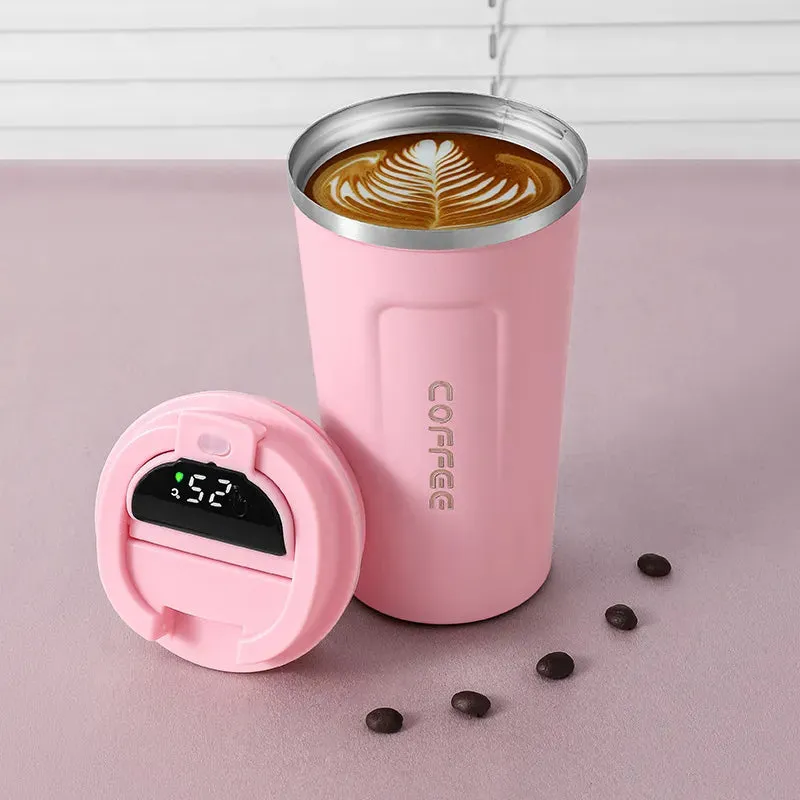 380/510ml Thermos Coffee Mug Stainless Steel Coffee Cup Temperature Display Vacuum Flask Thermal Tumbler Insulated Water Bottle