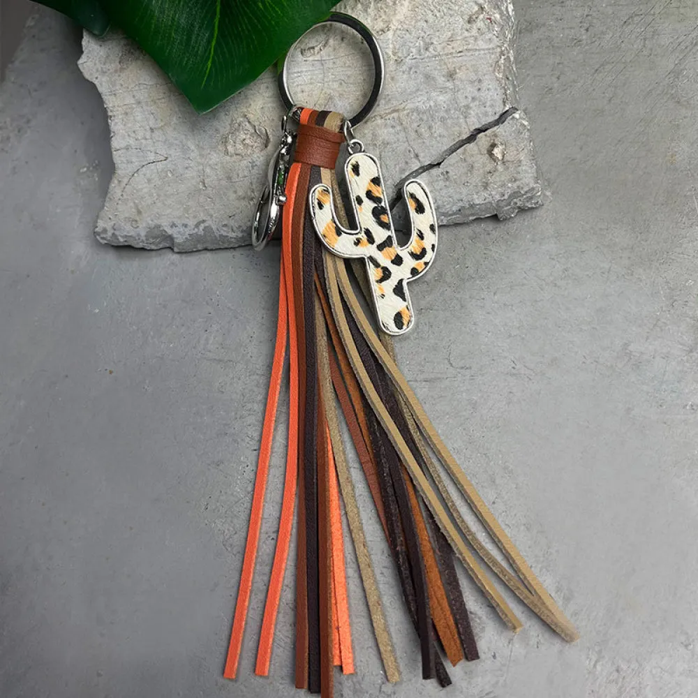 5 Chic Tassel Cactus Keychains ea.