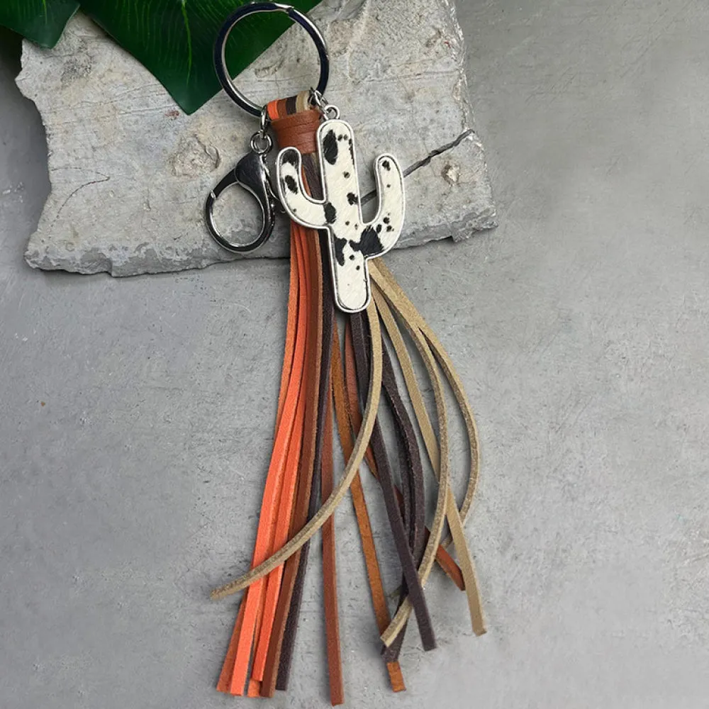 5 Chic Tassel Cactus Keychains ea.