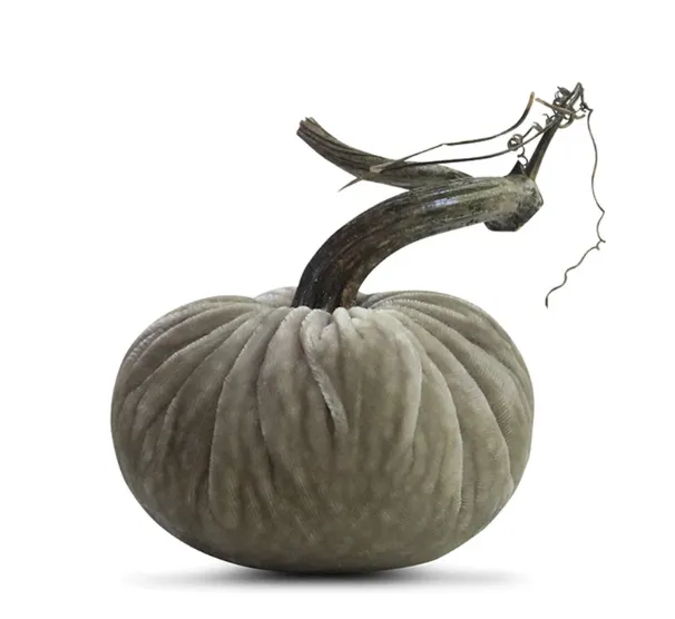 8" Velvet Pumpkin