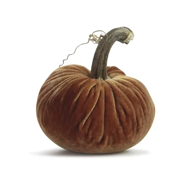 8" Velvet Pumpkin