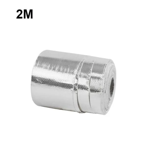 A Gold Car Thermal Exhaust Tape Air Intake Heat Insulation Shield Wrap 50mm Reflective Heat Barrier Self Adhesive Engine 5/10M