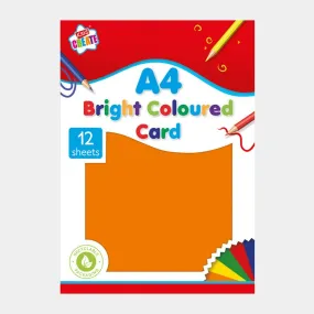 A4 12 Sheets of Bright Cards