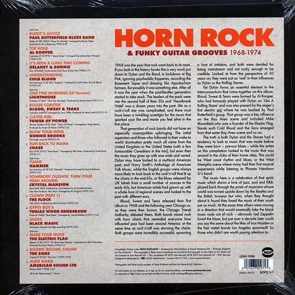 Al Kooper, The Flock, Lighthouse, Chase, Etc.  LP -  Horn Rock & Funky Guitar Grooves 19681974 (2xLP)