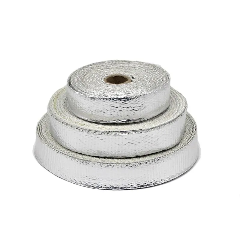 Alconstar- 5M/10M/15M Motorcycle Exhaust Thermal Tape Header Heat Wrap Manifold Insulation Roll Resistant with Stainless Ties