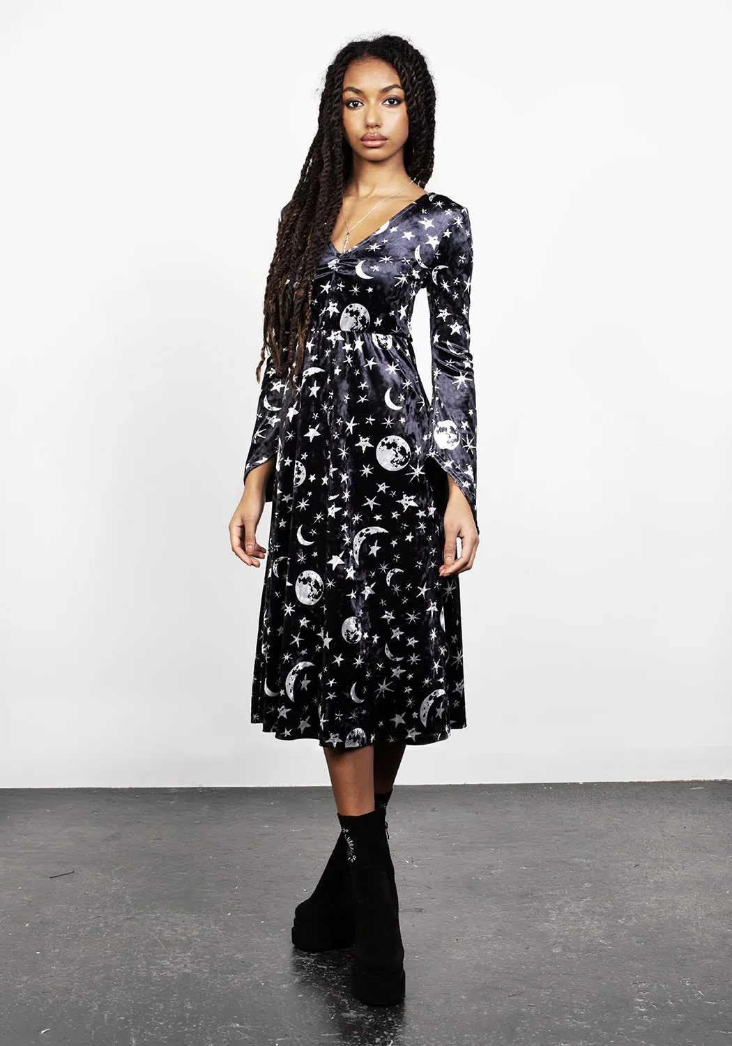 ALLNIGHTER VELVET MIDI DRESS