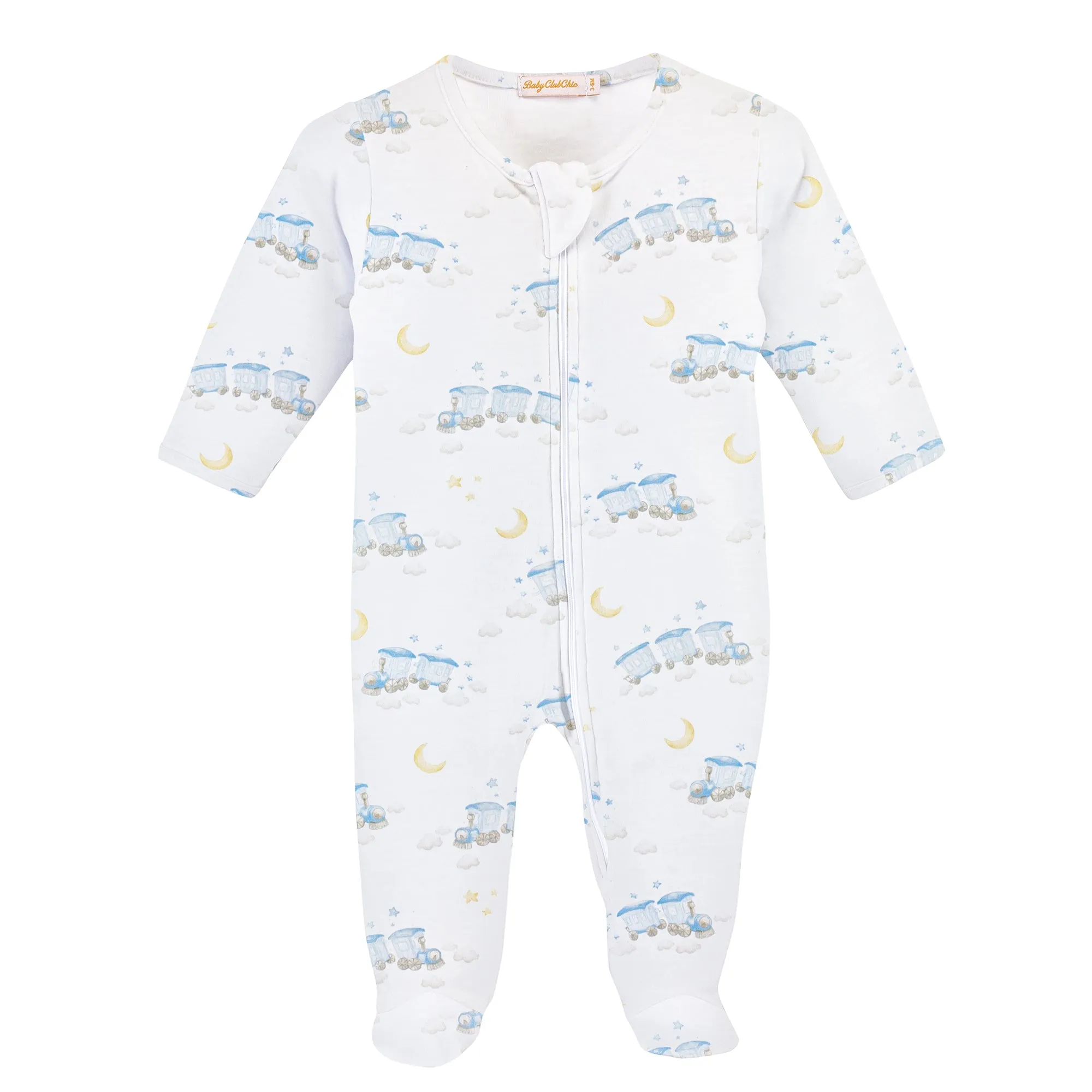 Baby Club Chic - Little Train Zip Footie