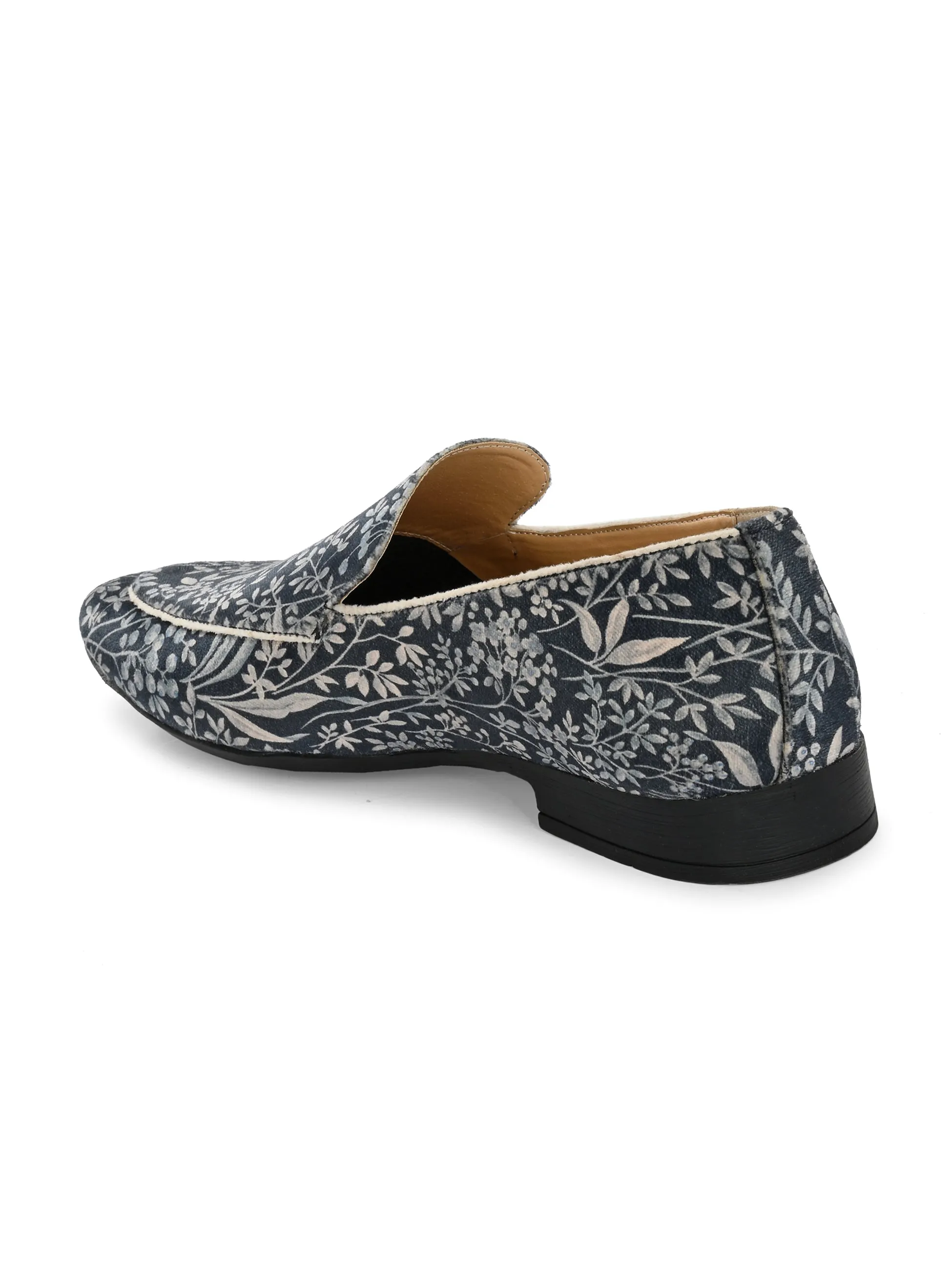 Bageecha Blue Velvet Loafers