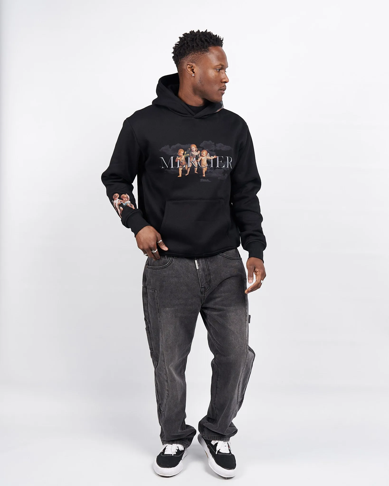 Black Angelo Relaxed Hoodie