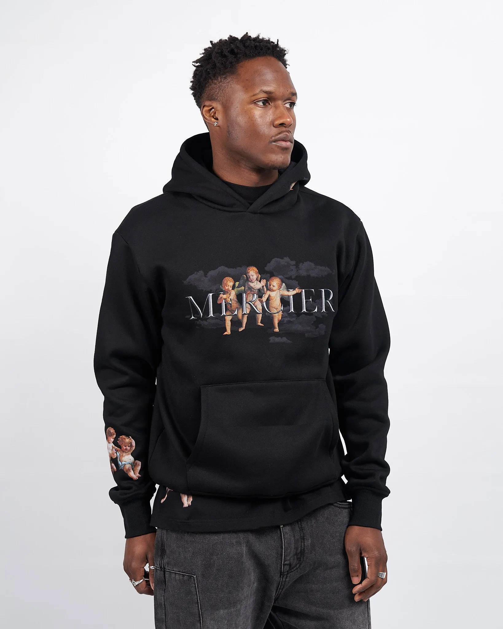 Black Angelo Relaxed Hoodie