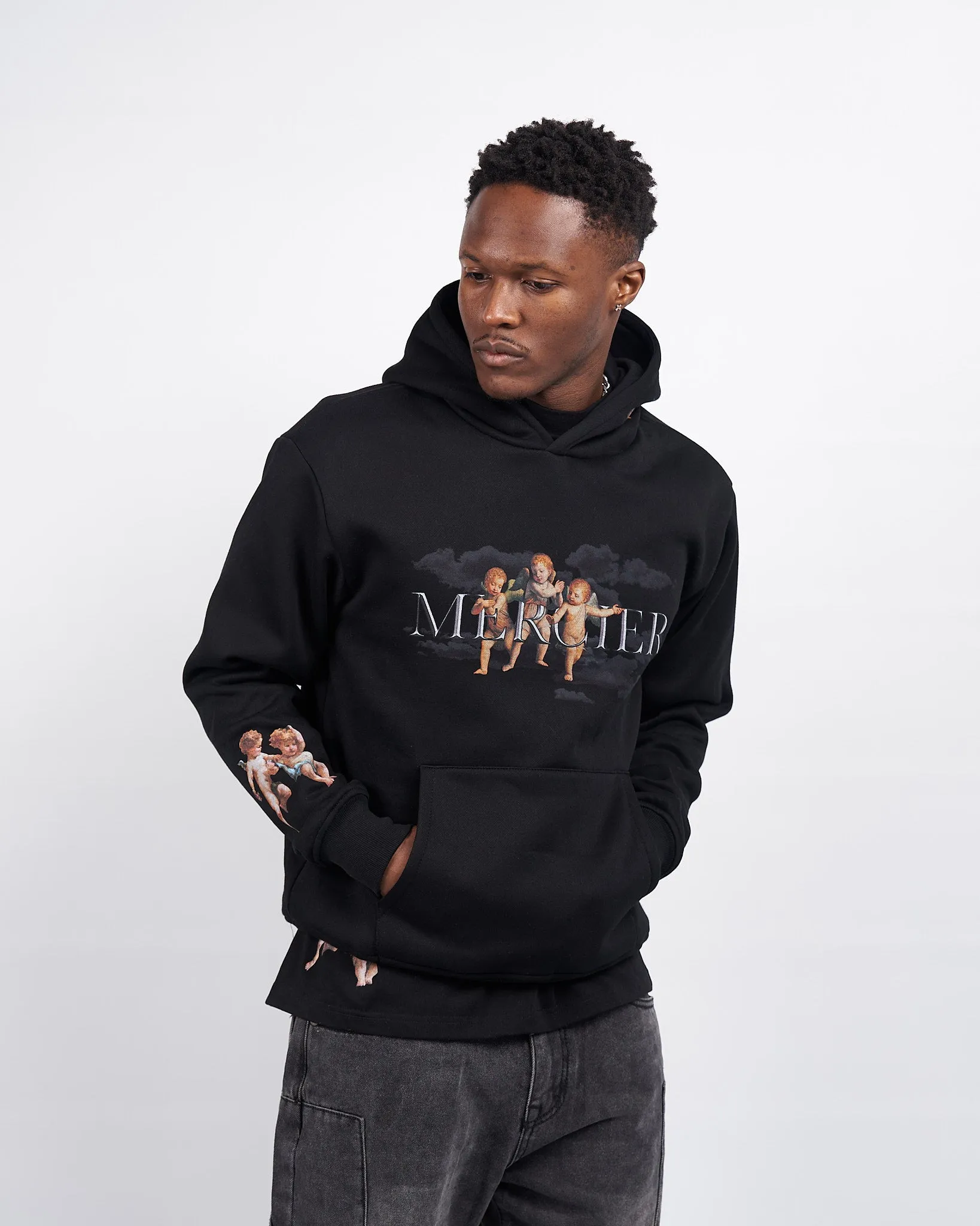 Black Angelo Relaxed Hoodie