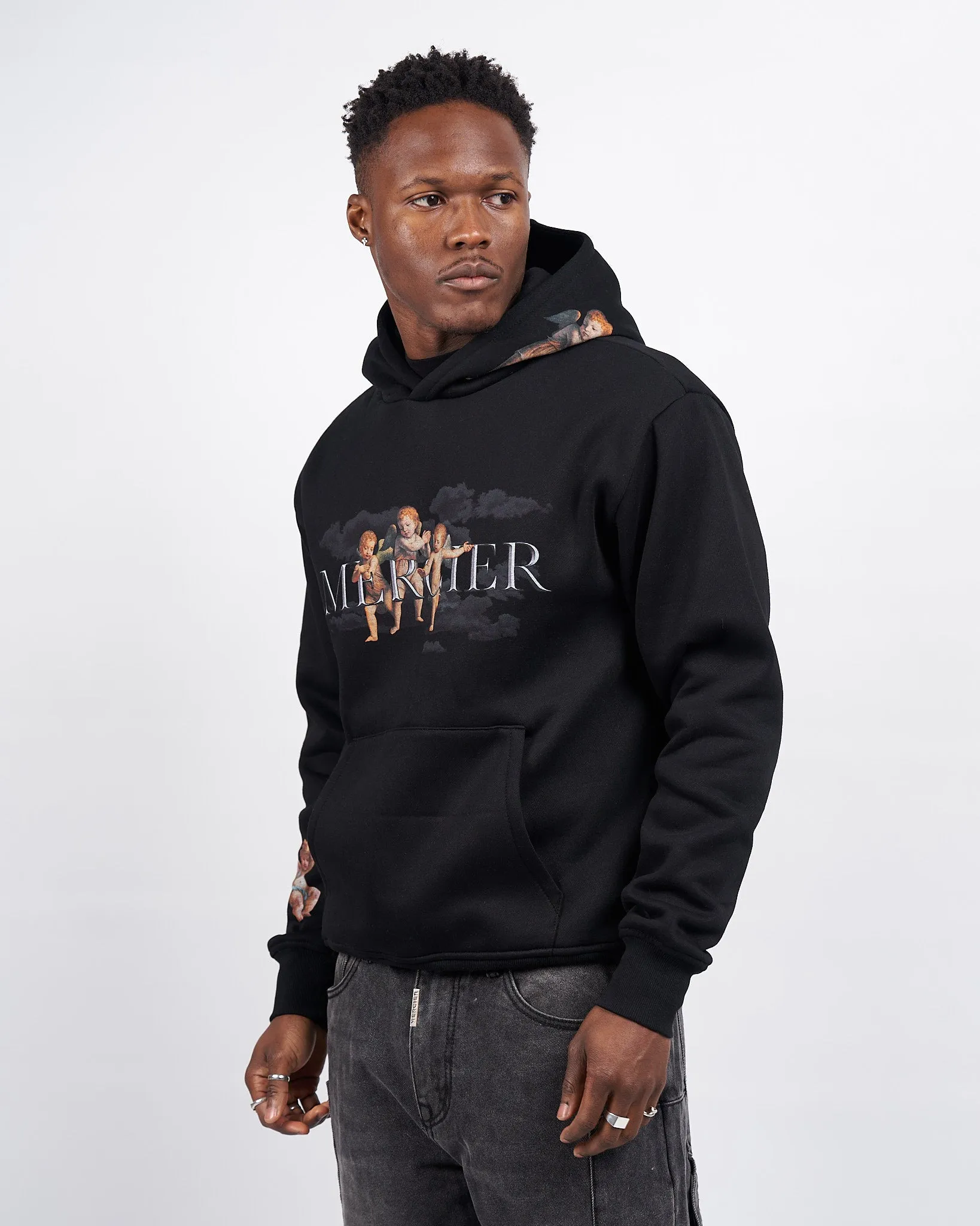 Black Angelo Relaxed Hoodie