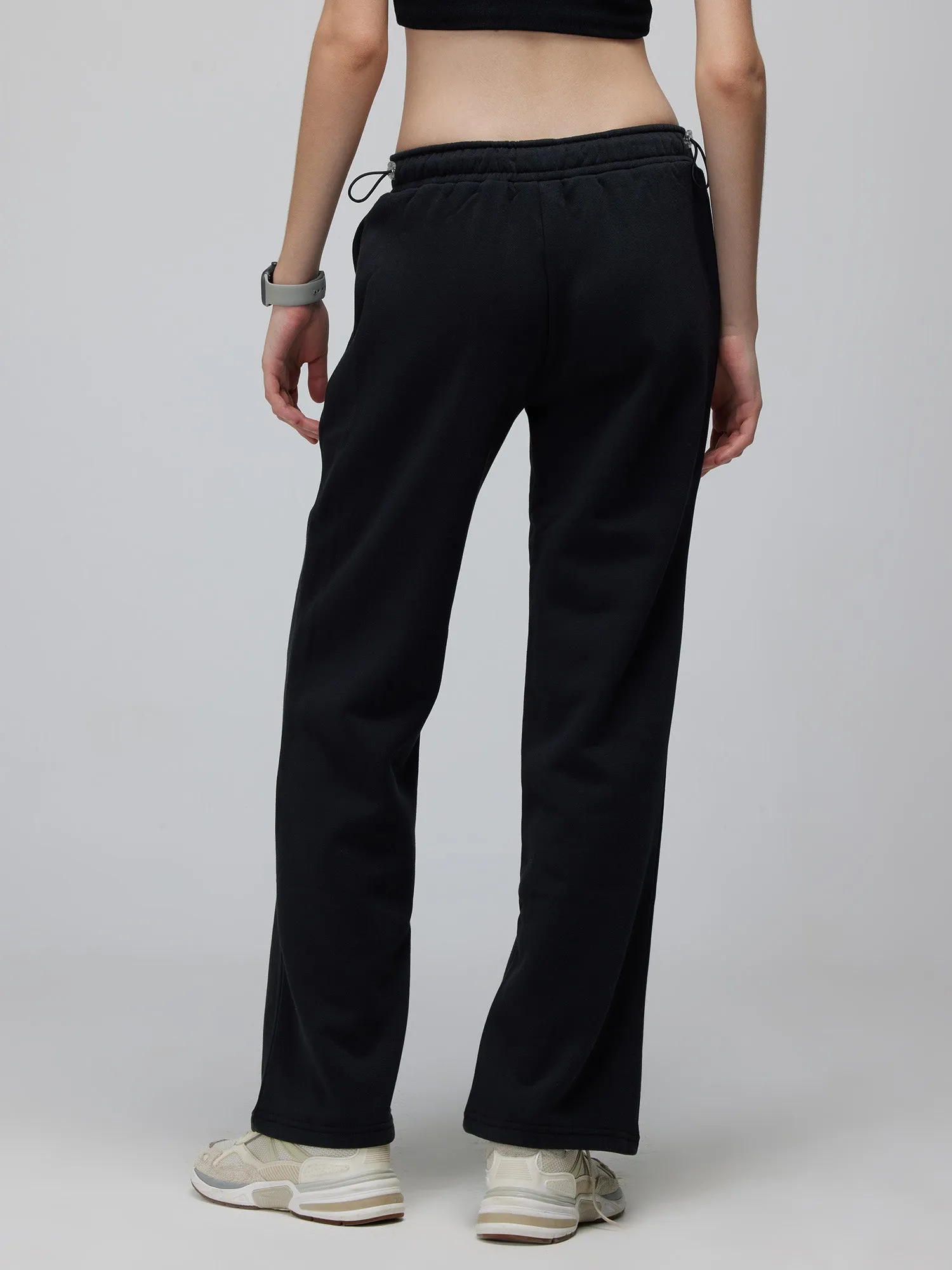 Black Relaxed Wide Leg Pants