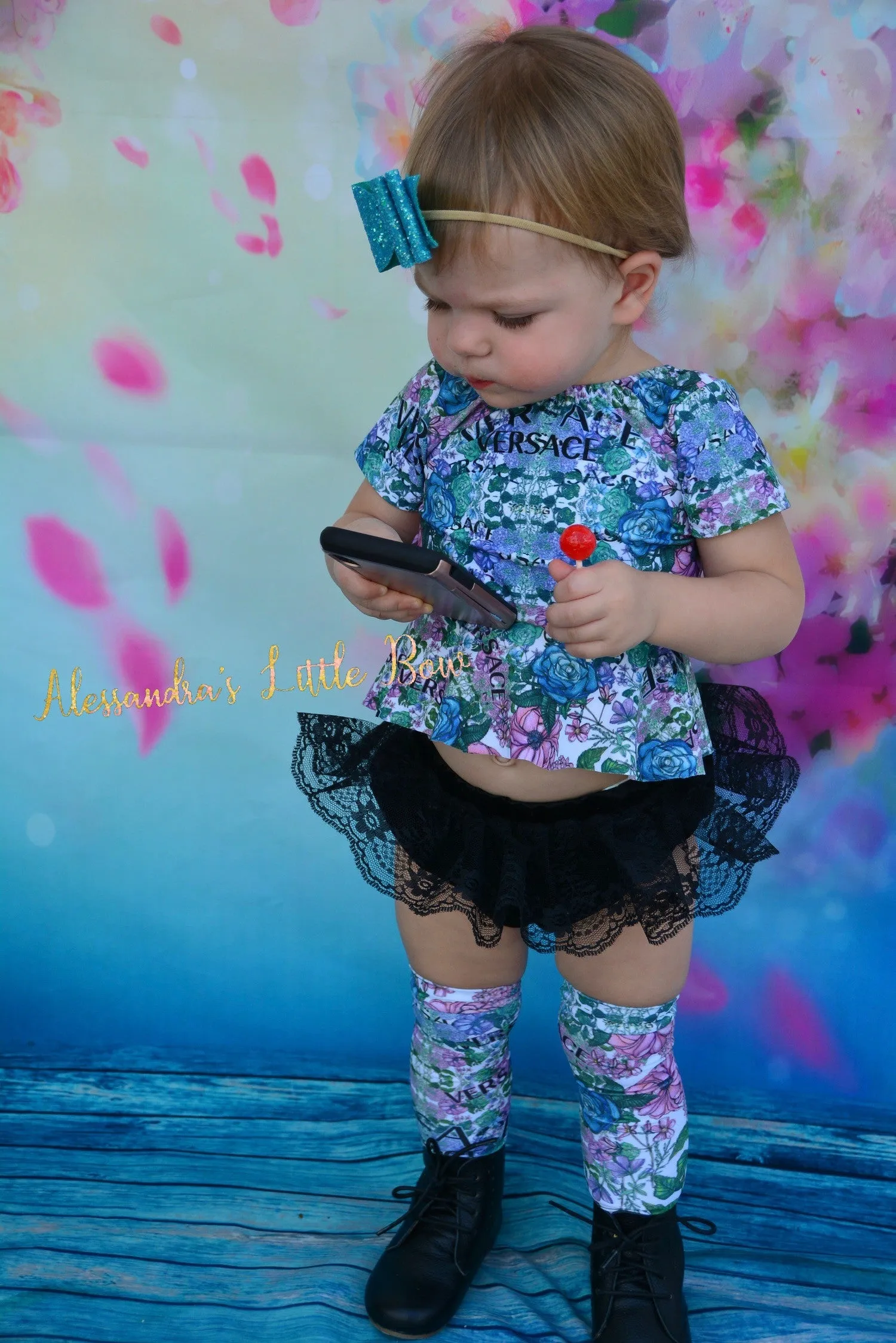 Black Velvet Lace Skirted Bloomers