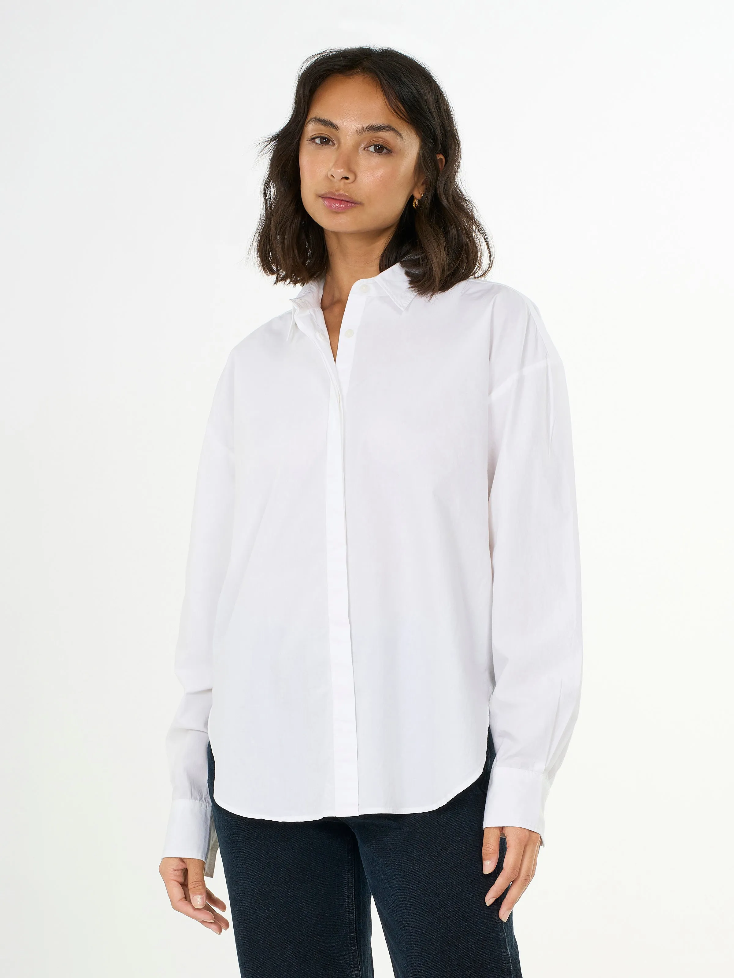 Boxy poplin Shirt - Bright White