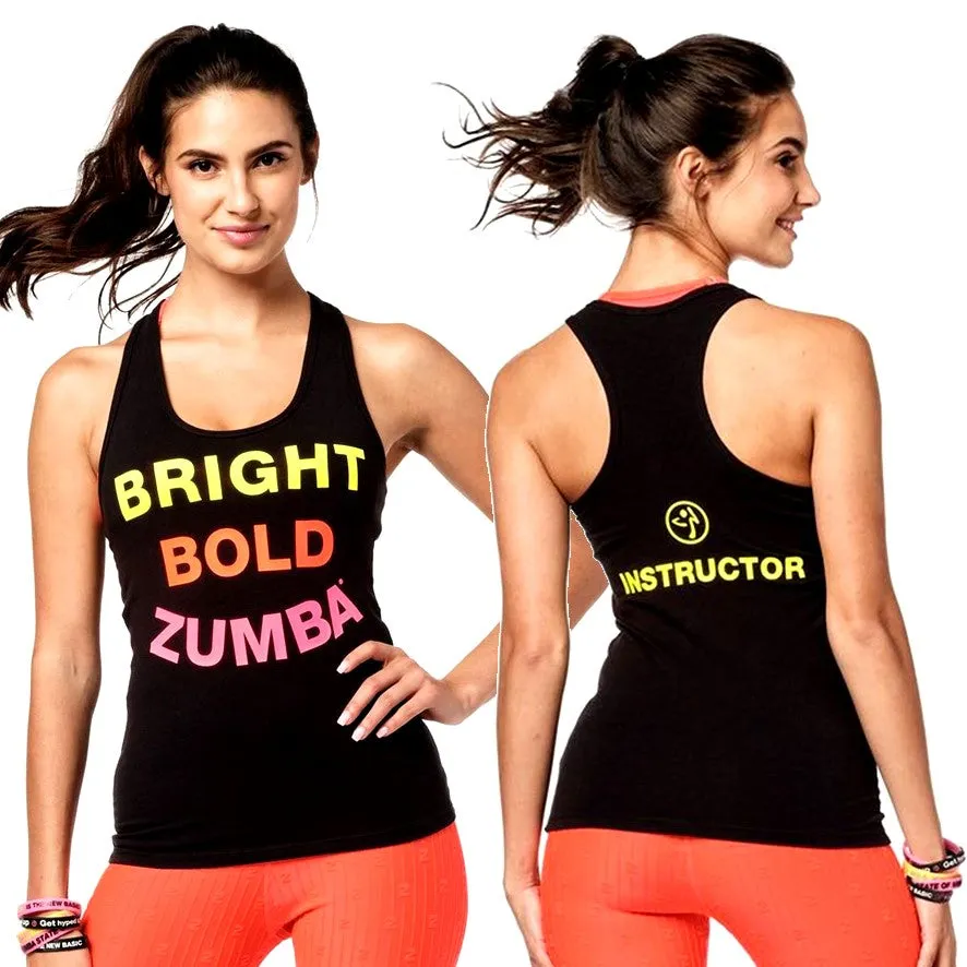 Bright Bold Zumba Instructor Racerback