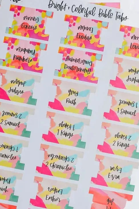 Bright   Colorful Bible Tabs