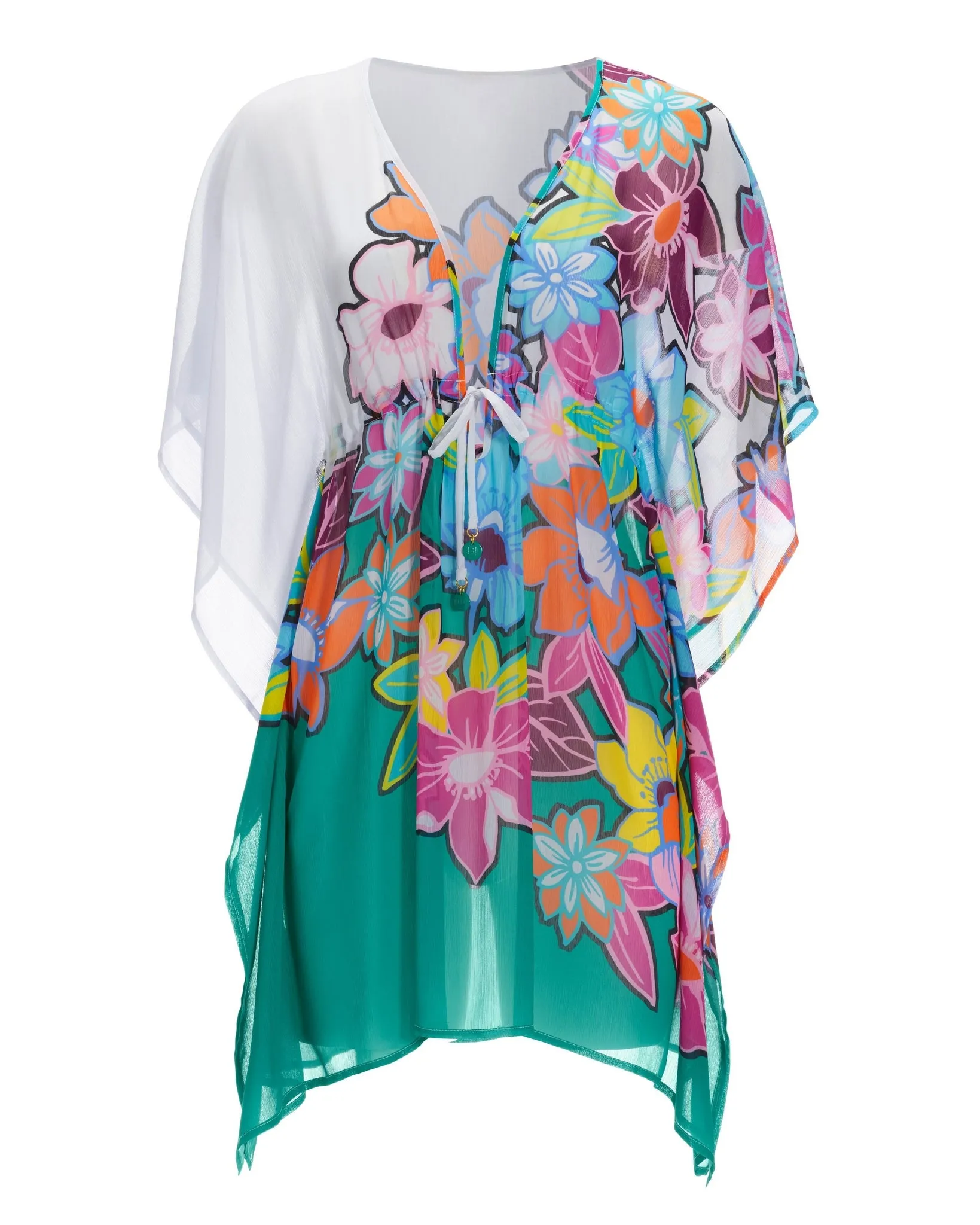 Bright Floral Chiffon Caftan Multi