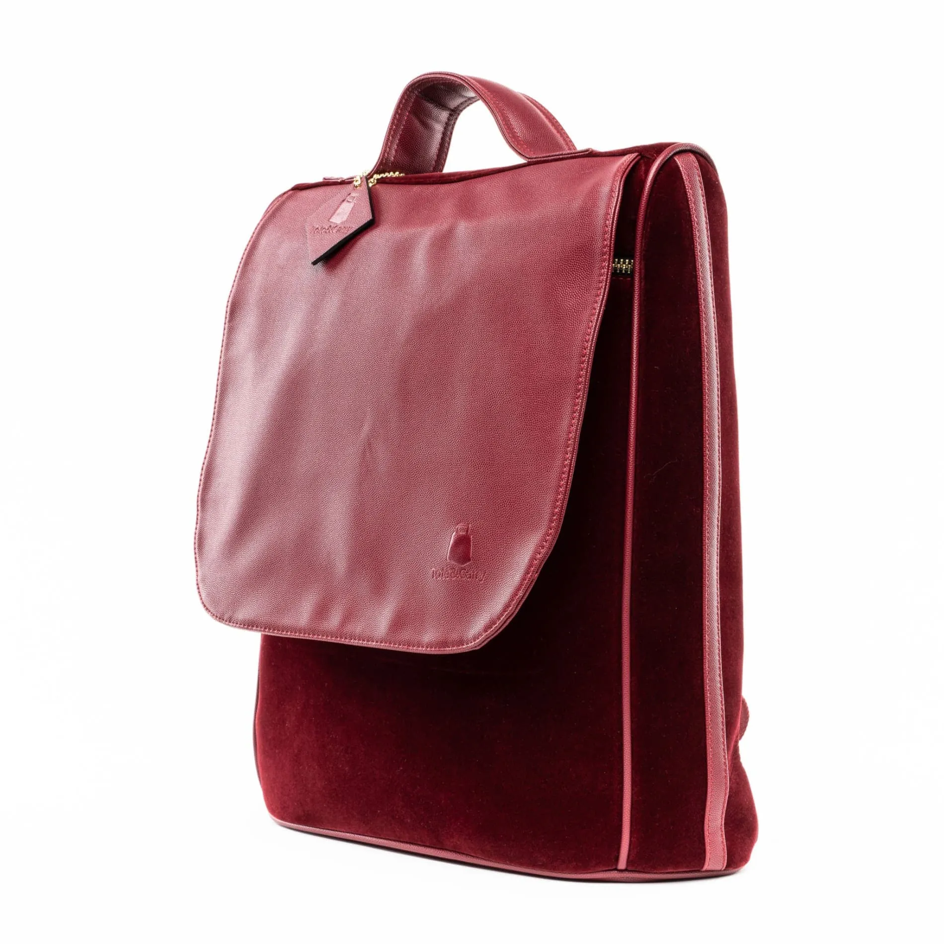 Burgundy Velvet Backpack