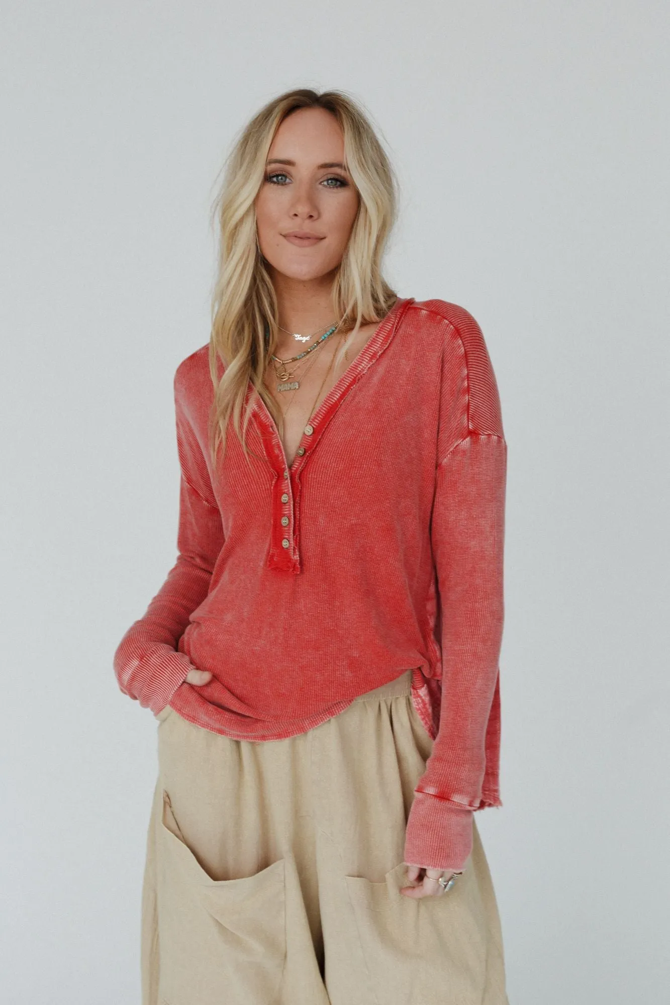 Call It A Day Thermal Top - Red