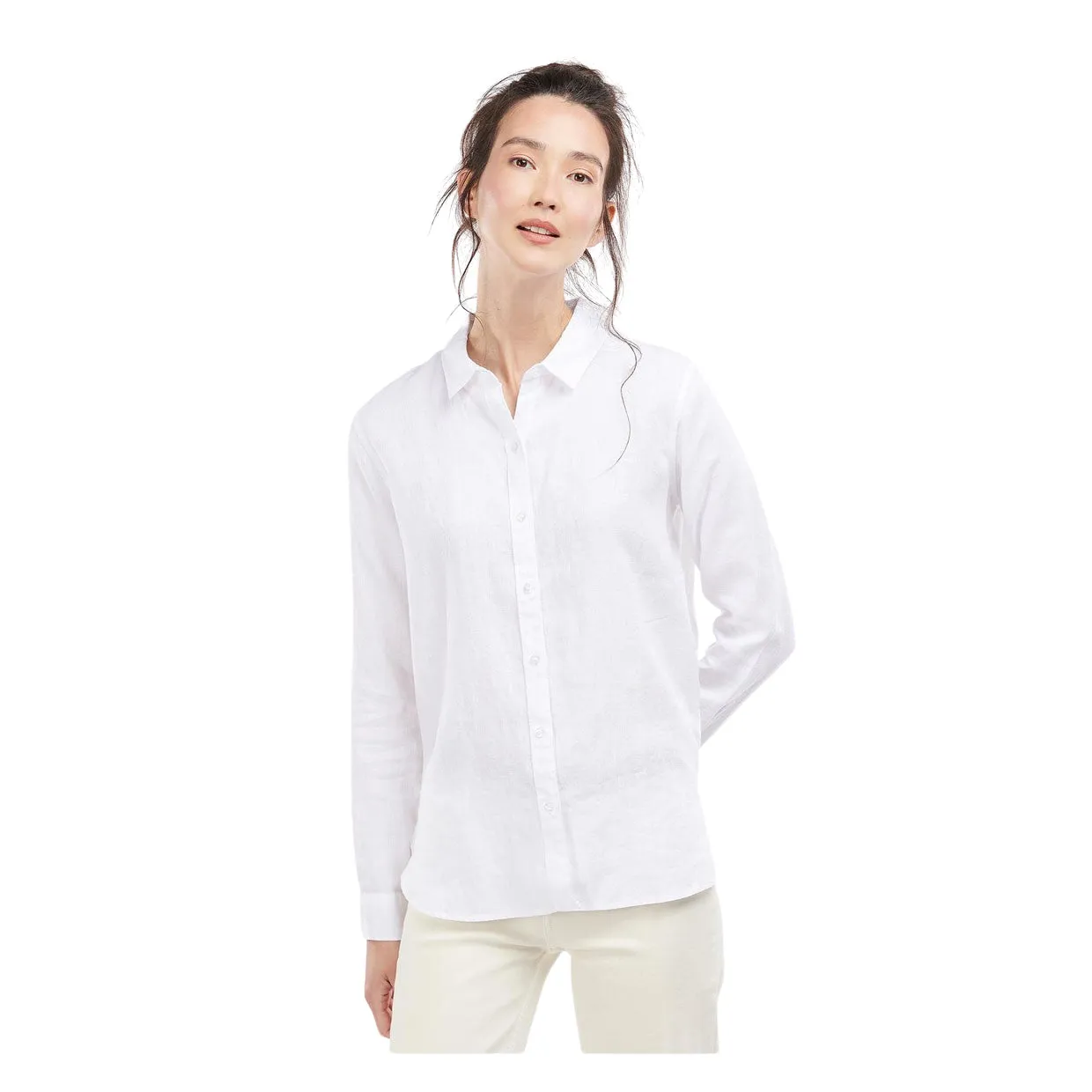 Camicia Donna Barbour Marine Relaxed Bianco