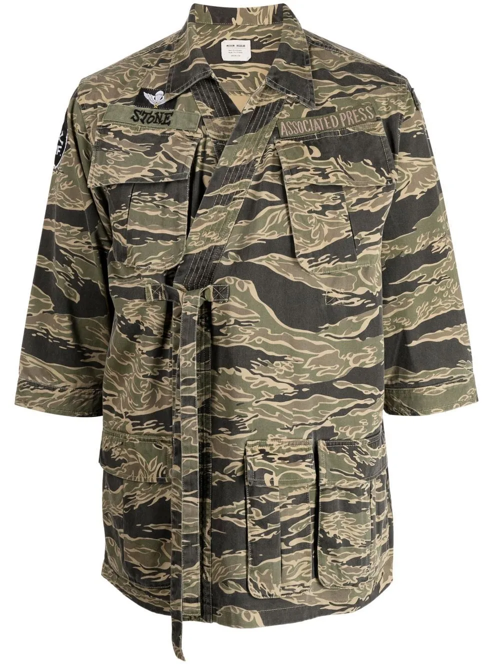 Camouflage Belted Shirt Jacket