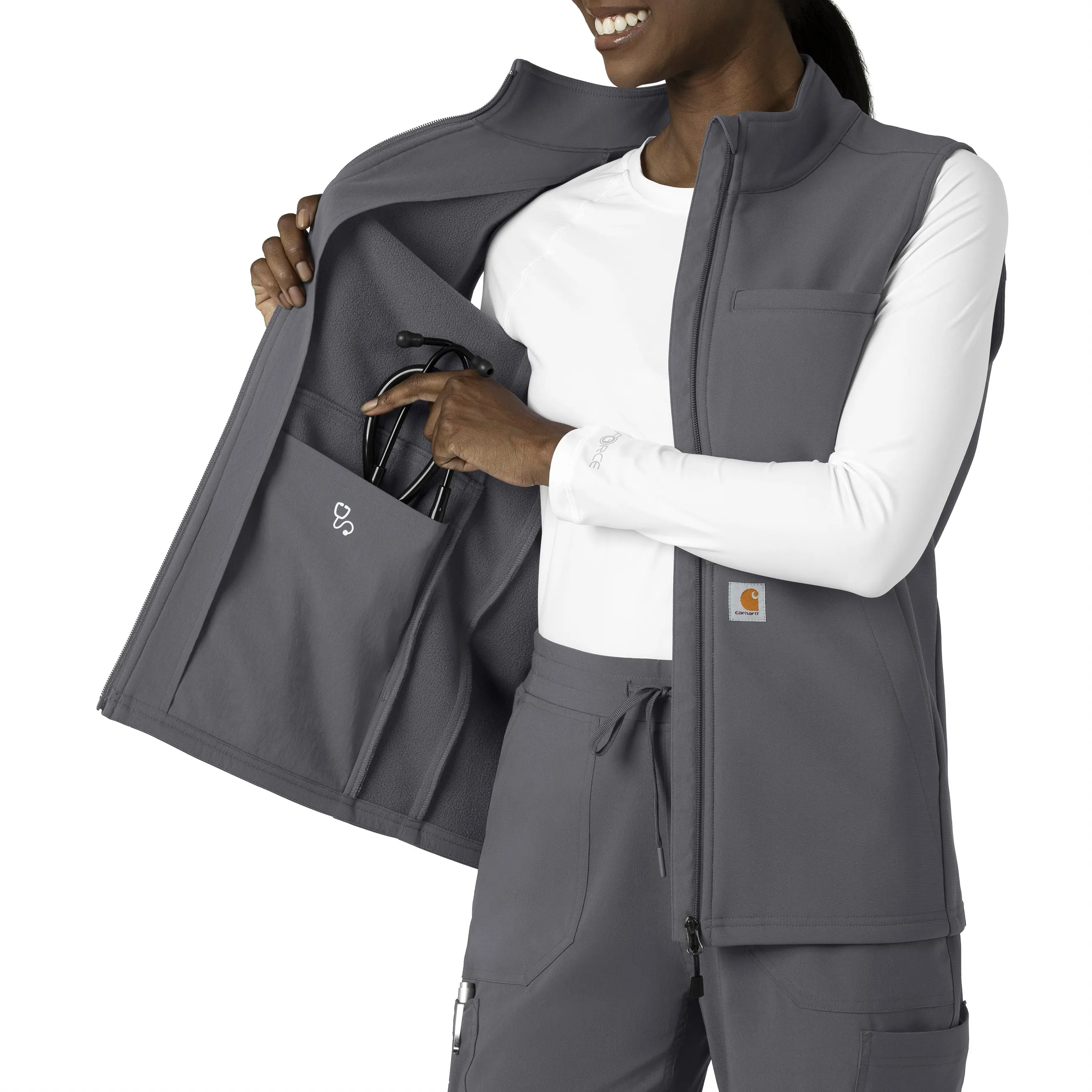 Carhartt Rugged Flex Women's Bonded Fleece Vest - Pewter