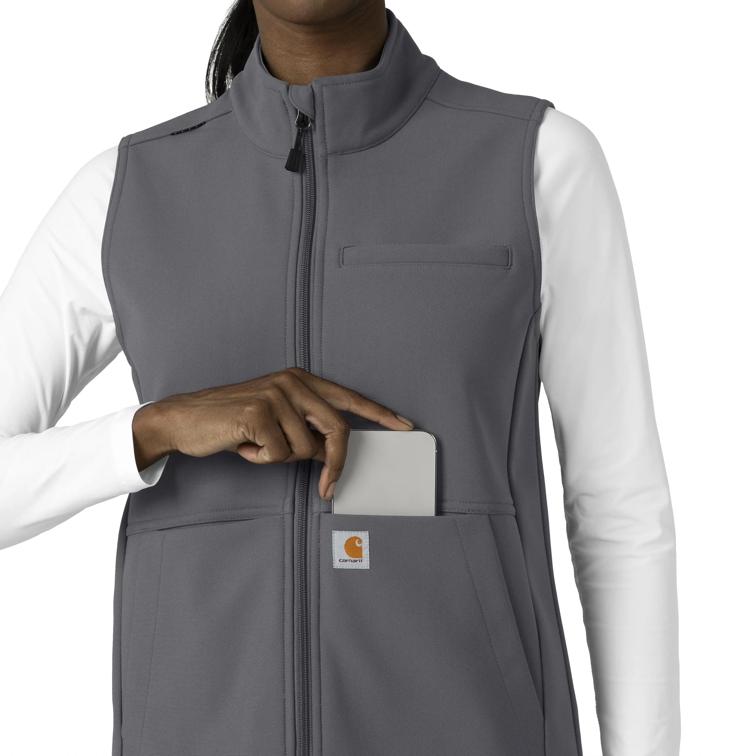 Carhartt Rugged Flex Women's Bonded Fleece Vest - Pewter