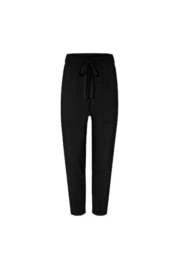 Charlton Relaxed Viscose Pant Black