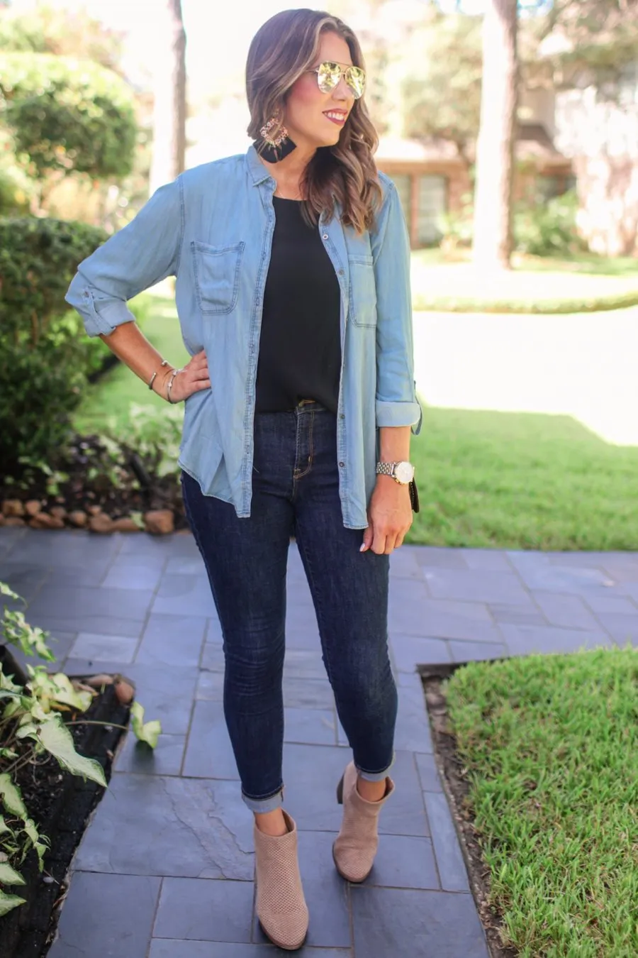 Chic Chambray Top