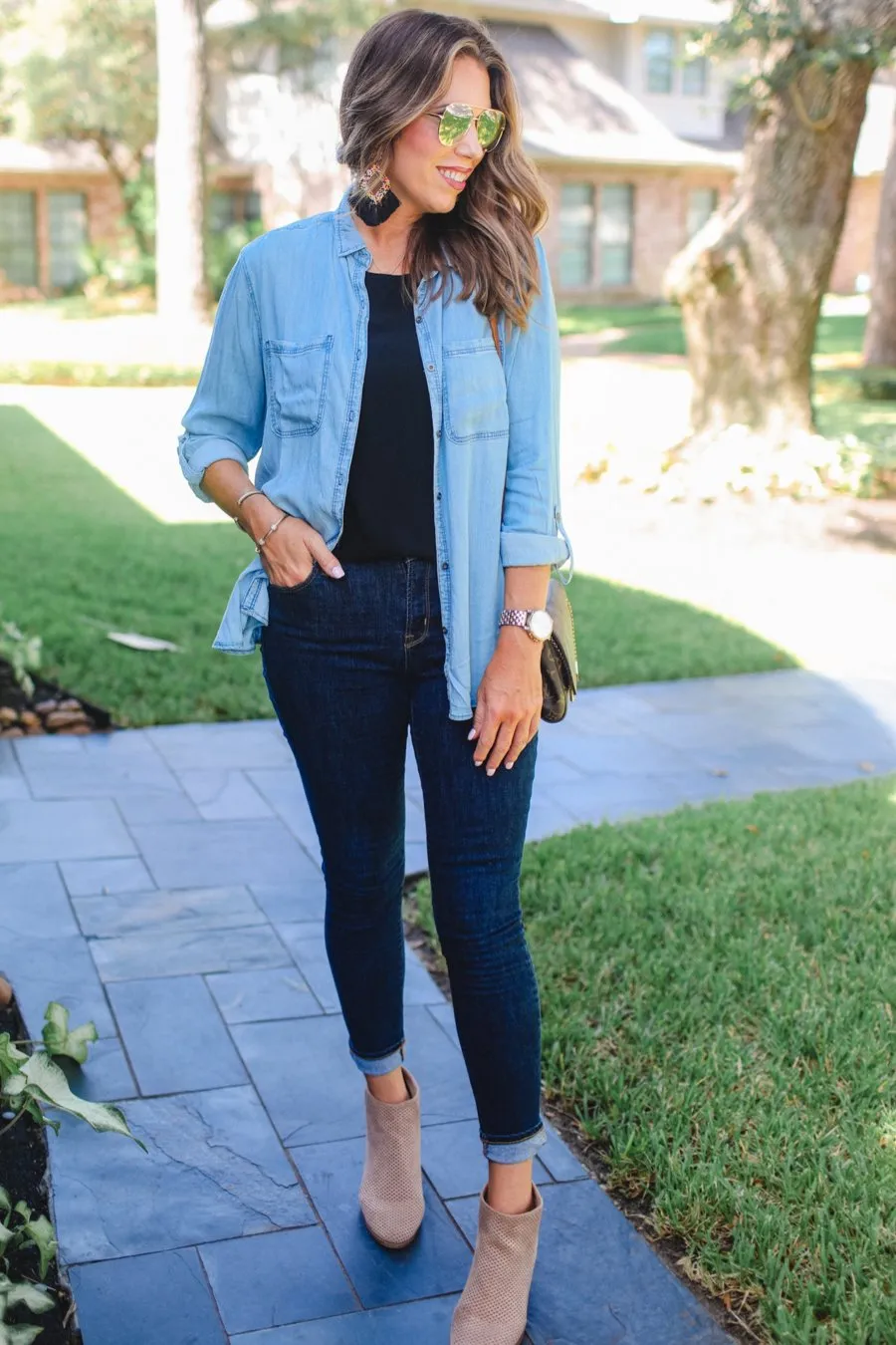 Chic Chambray Top