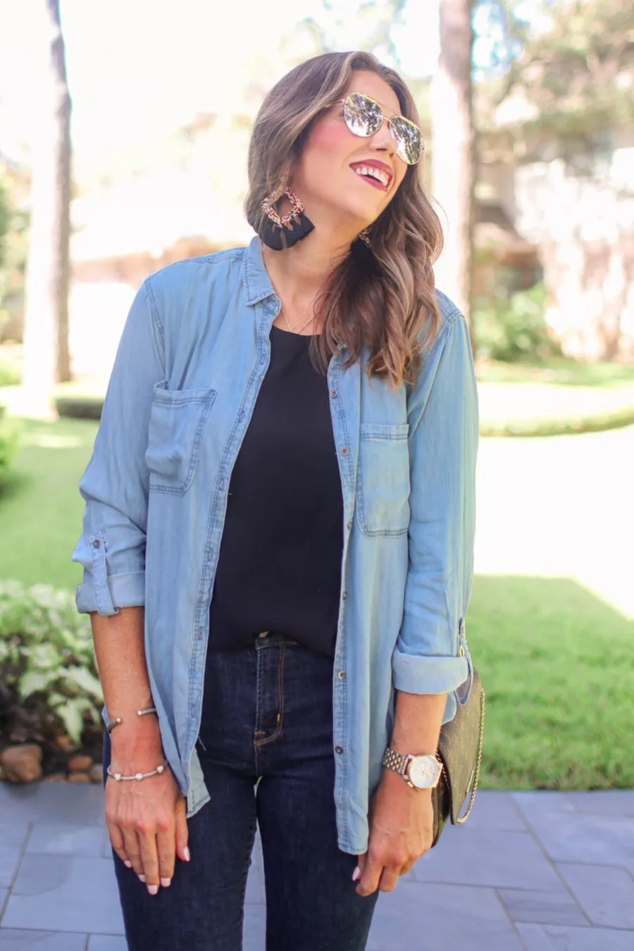 Chic Chambray Top