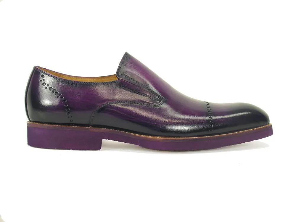 Chic Patina Finish Calfskin Slip-on