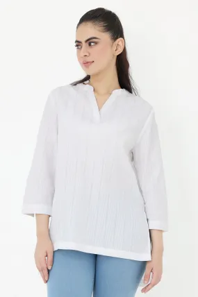 CHIC SILHOUETTE SHIRT-WHITE