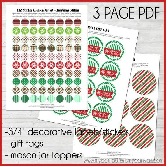 Christmas KISS PRINTABLES {Merry & Bright}