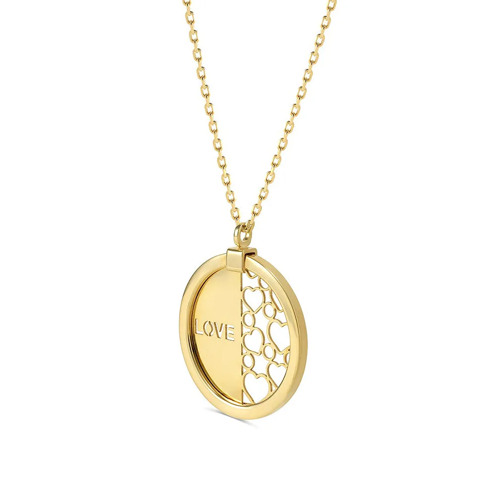 Daily Chic "LOVE" Engravable Circle Necklace