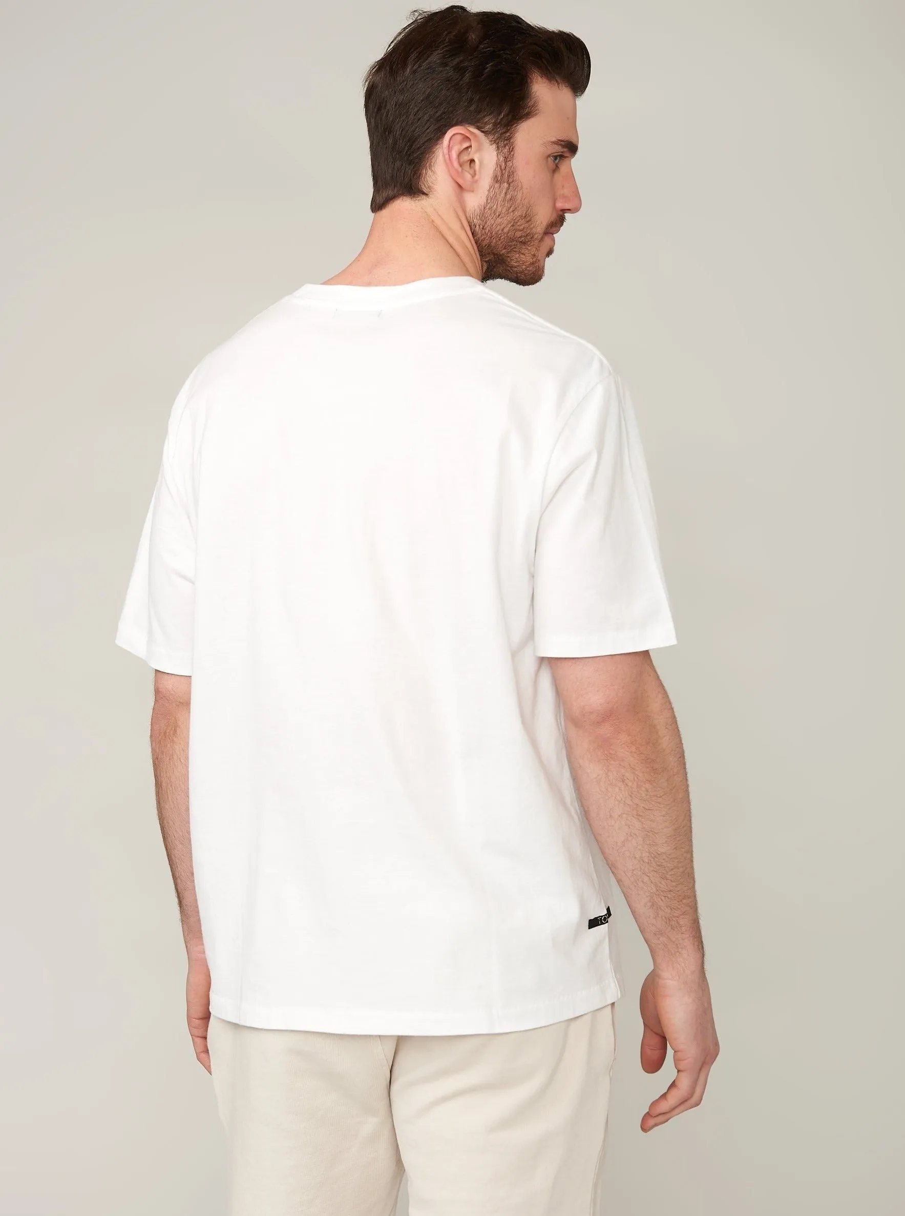 Ethan Brushed Relaxed T - White