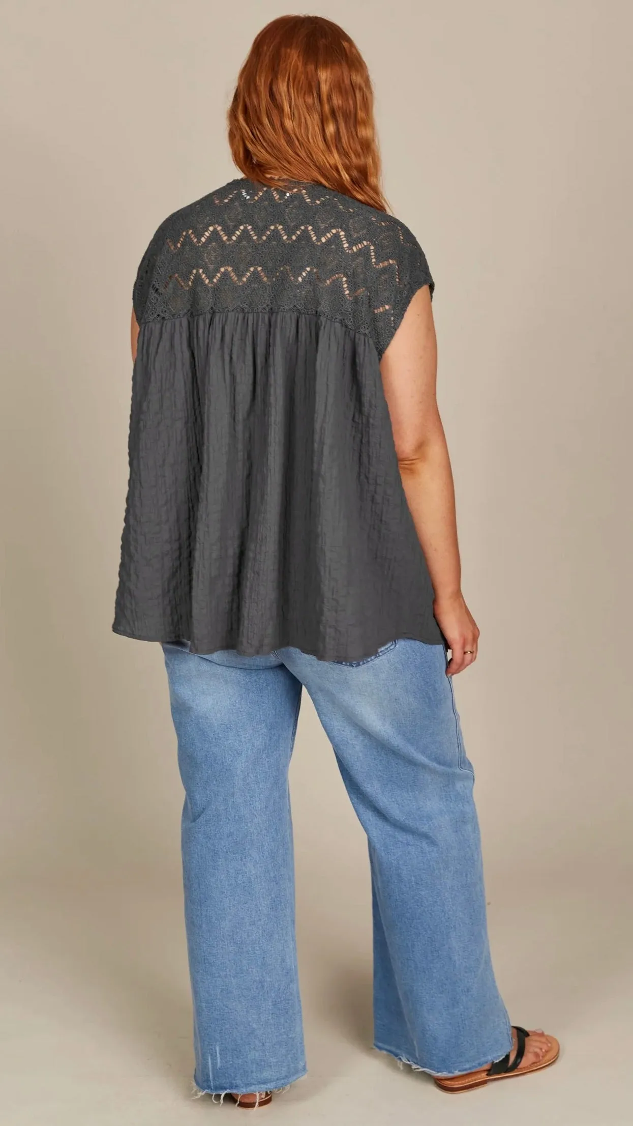 Fleur Relaxed Top Graphite