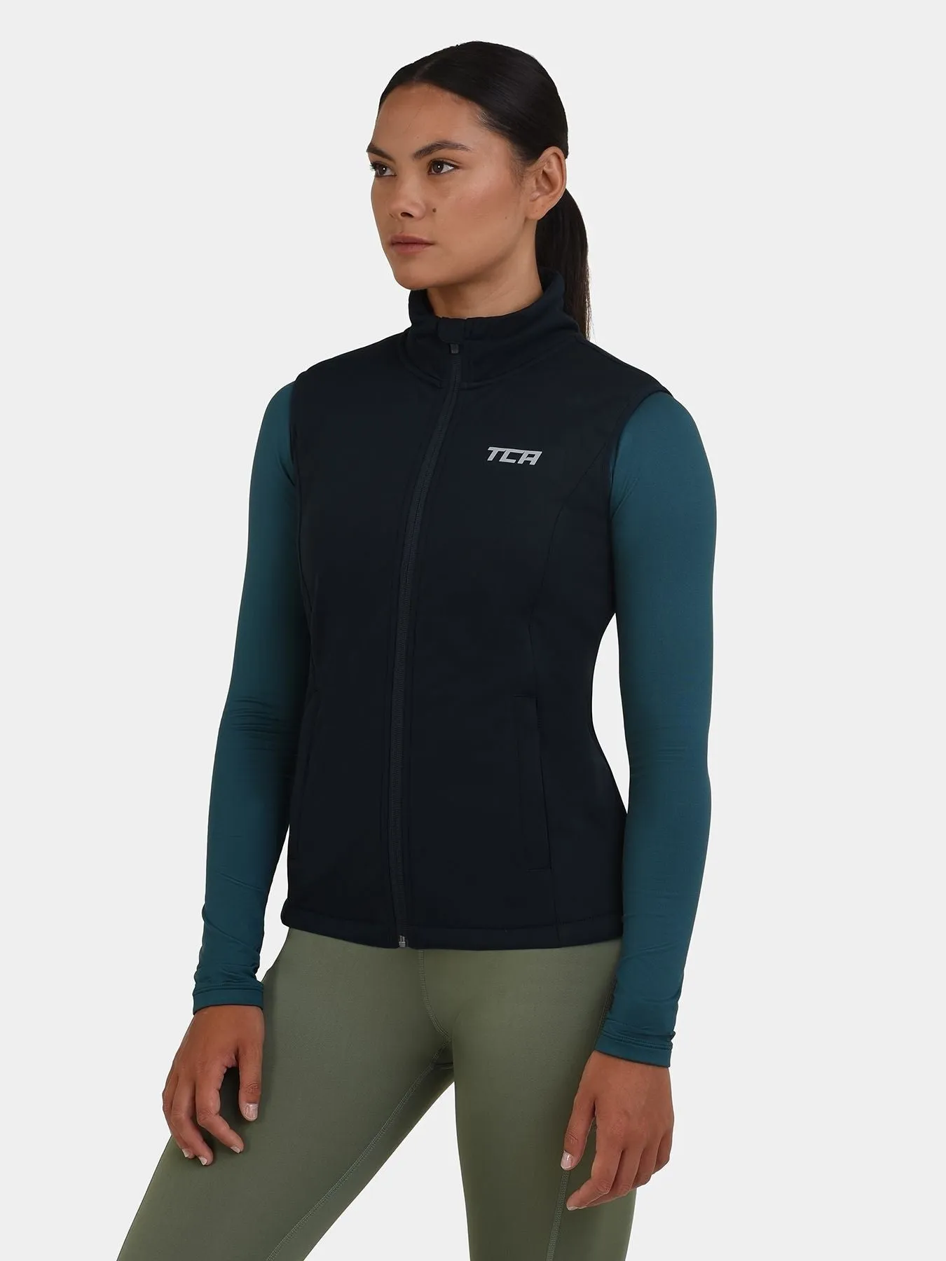 Flyweight Thermal Gilet For Women With Brushed Inner Fabric, Side & Internal Zip Pockets & Adjustable Toggles