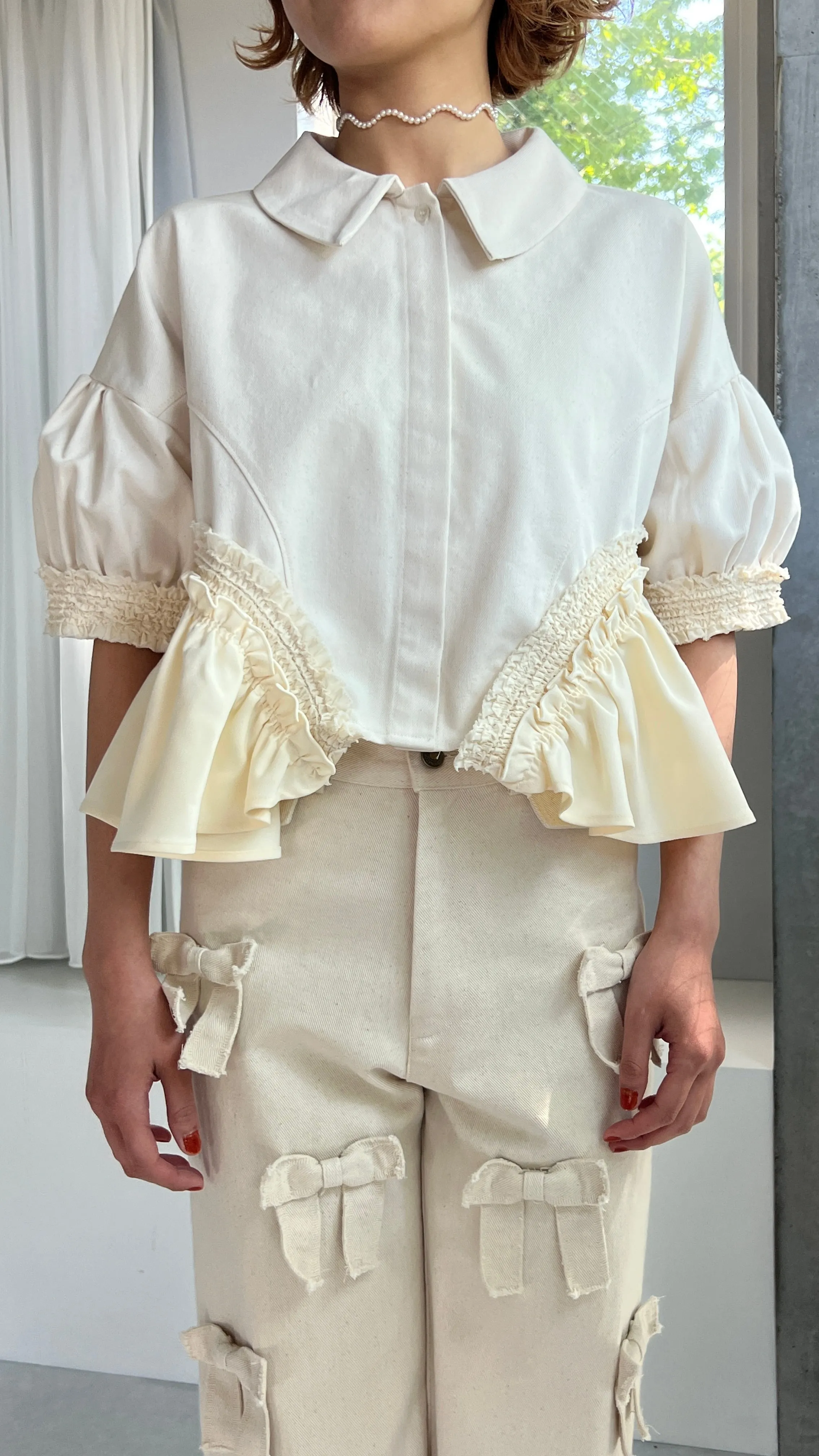 Frill short jacket