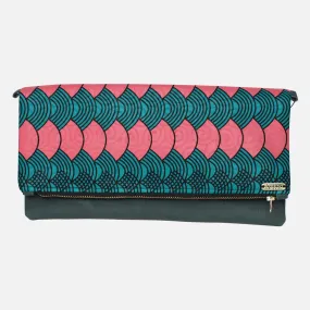 Funky Purses Ankara Turquoise Leather