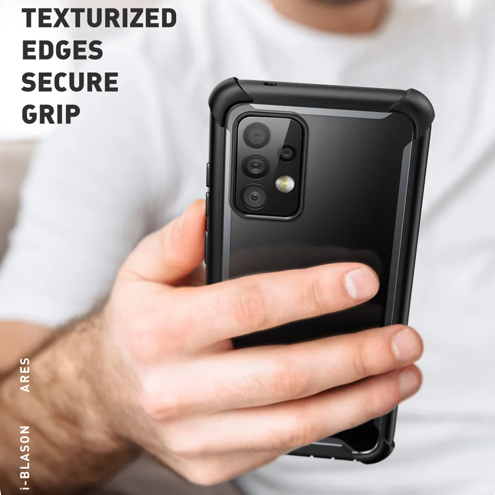 Galaxy A72 Ares Clear Rugged Case - Black