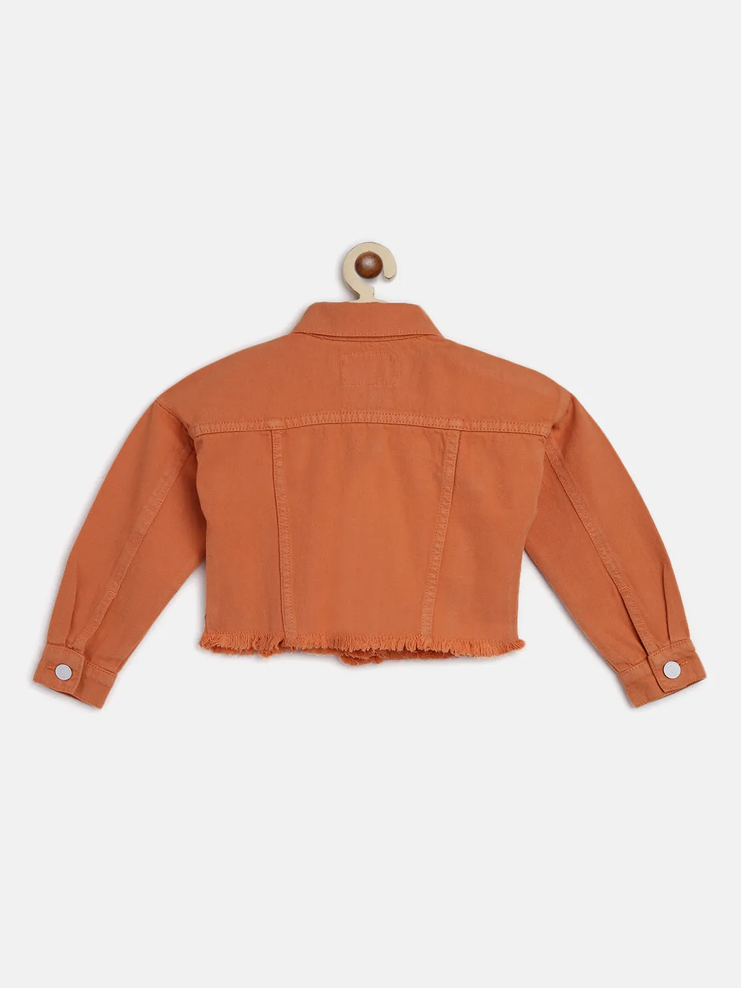 Girls Orange Denim Jacket