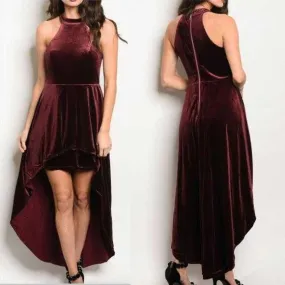 Holly Burgundy Velvet dress