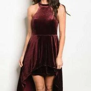 Holly Burgundy Velvet dress