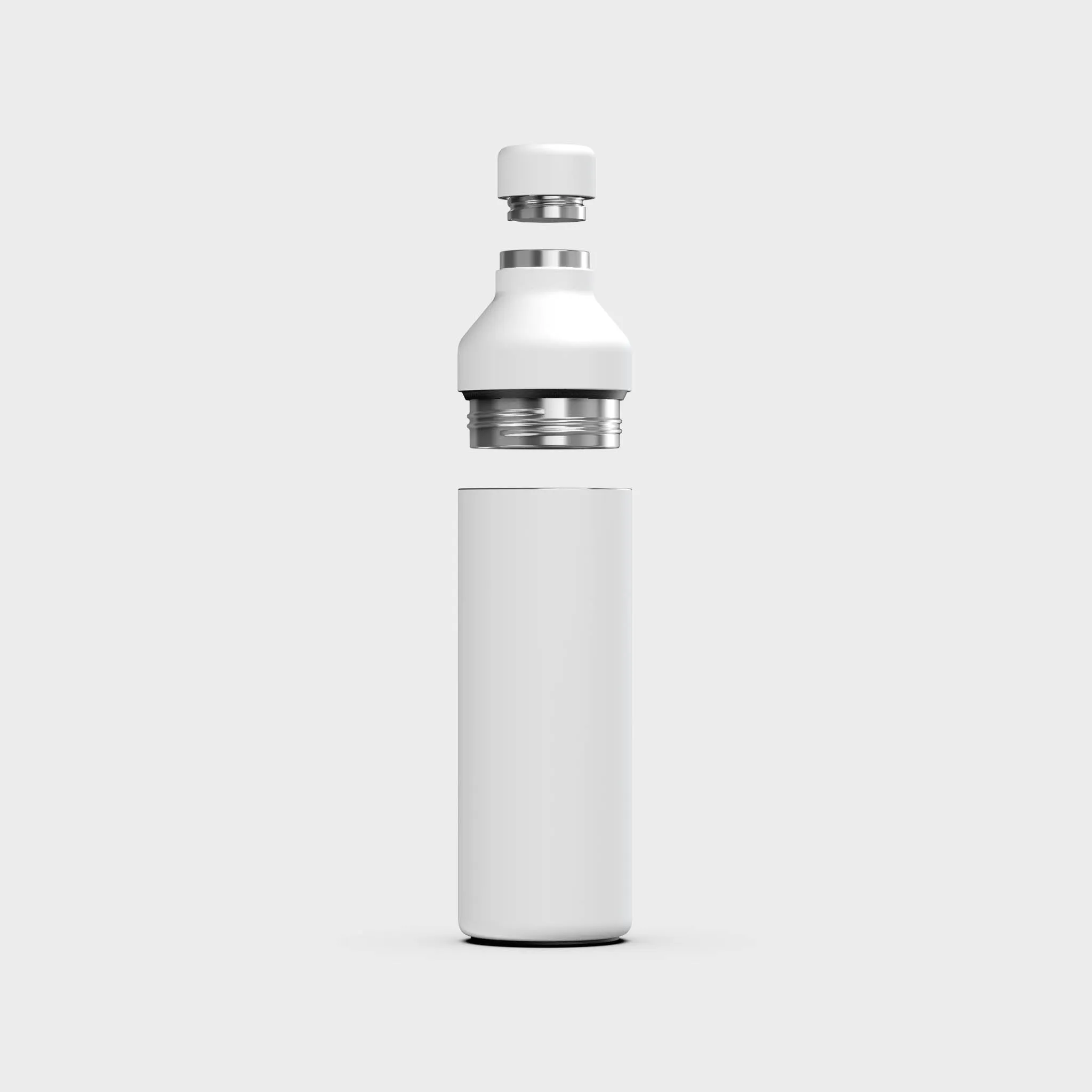 Hybrid Thermal Bottle Lid - Recycled Stainless Steel, White