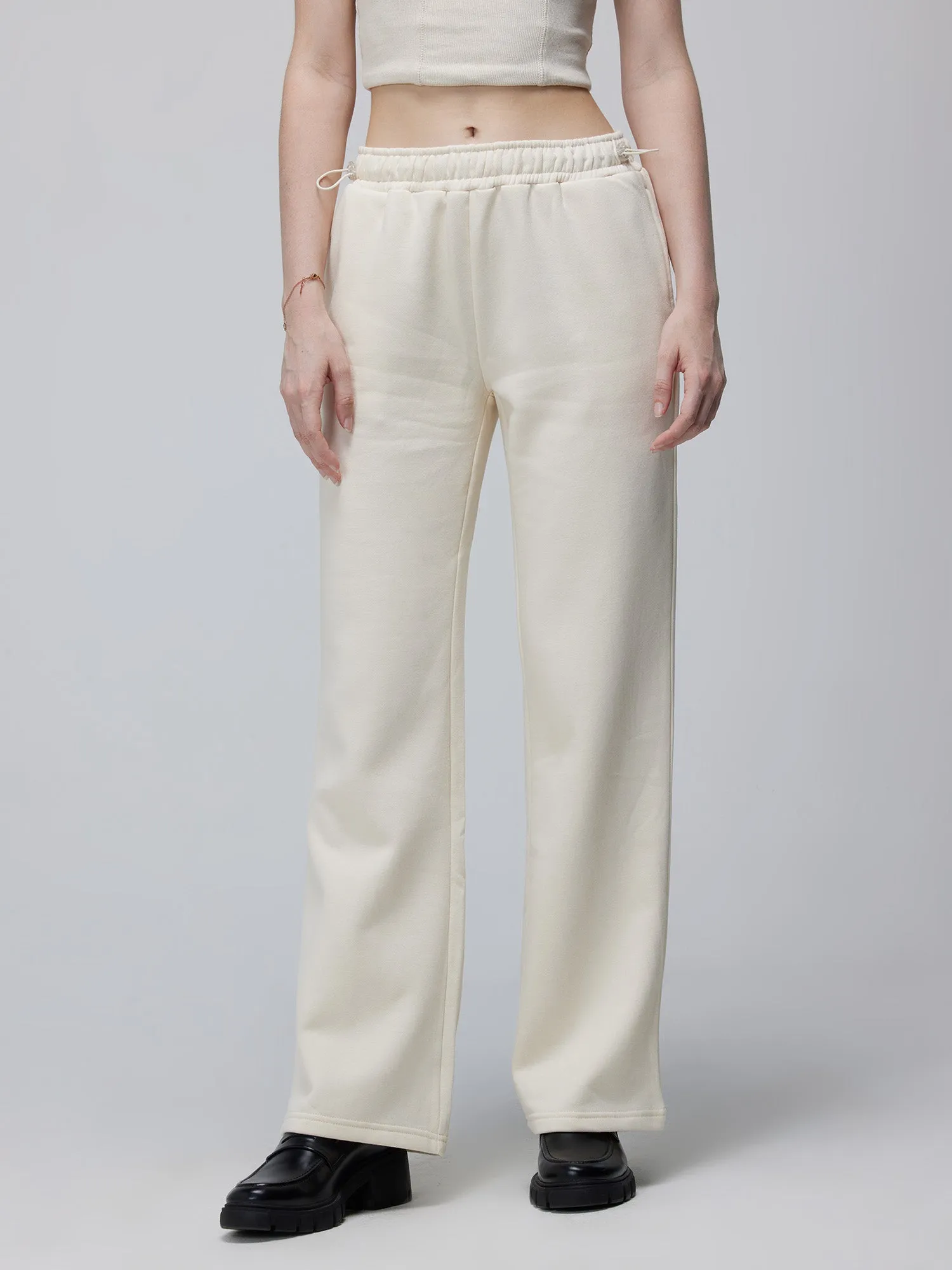 Ivory Relaxed Wide Leg Pants