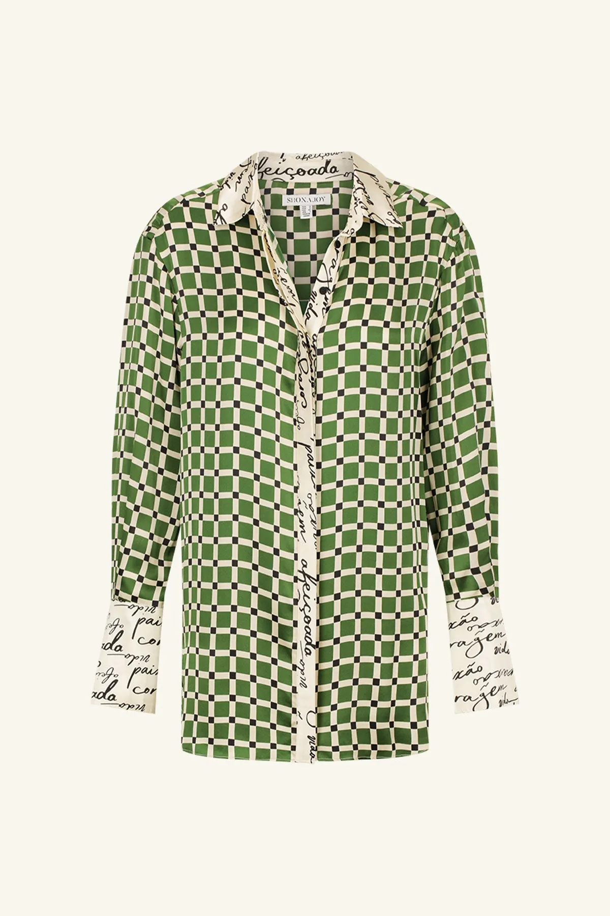 KAHLO SILK CONTRAST RELAXED SHIRT