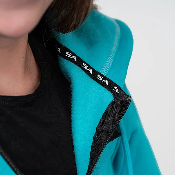 Kids Full Zip Hoodie | Bright Blue